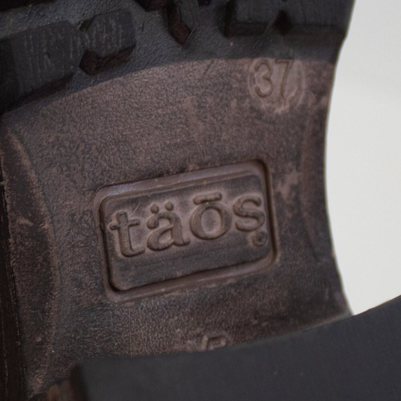 Taos Crave Boots Brown Suede Leather Cap Toe Moto Combat Booties Womens Size 6.5 - Picture 10 of 12